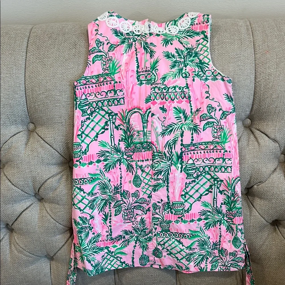 Lilly, Pulitzer Tropical Pink and Green Kids Dress - Picture 3 of 3